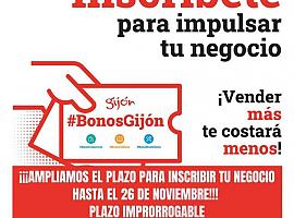 El ayuntamiento de Gijón reabre el plazo de inscripción del programa Bonos Gijón a petición de los comercios