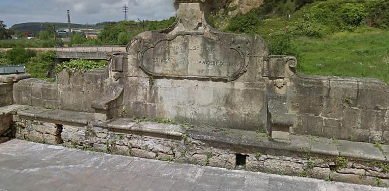 Avanzan las obras de rehabilitación del monumento de Los Canapés en Avilés con un costo de más de 300.000 euros