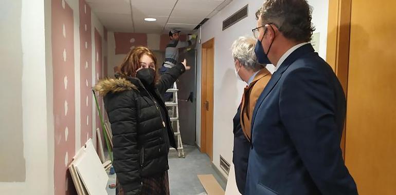 La Viceconsejera de Justicia visita las obras en el Palacio de Justicia de Avilés que han costado 107.690 euros