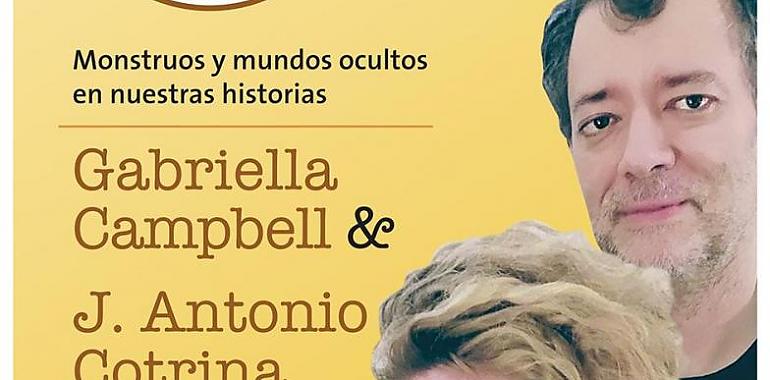 José Antonio Cotrina y Gabriella Campbell en el Club Juvenil de Lectura de Avilés