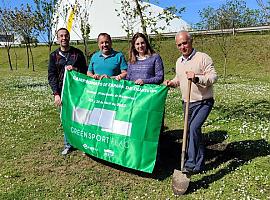 Nueva plantación de árboles en el espacio del Duatlón de Avilés