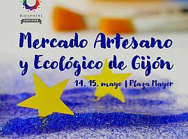 Este fin de semana vuelve el Mercado Artesano y Ecológico de Gijón que se suma al Día de Europa