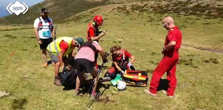 Participante en una carrera de montaña “Resistencia Reino Astur" resulta herida y tiene que ser rescatada en helicóptero