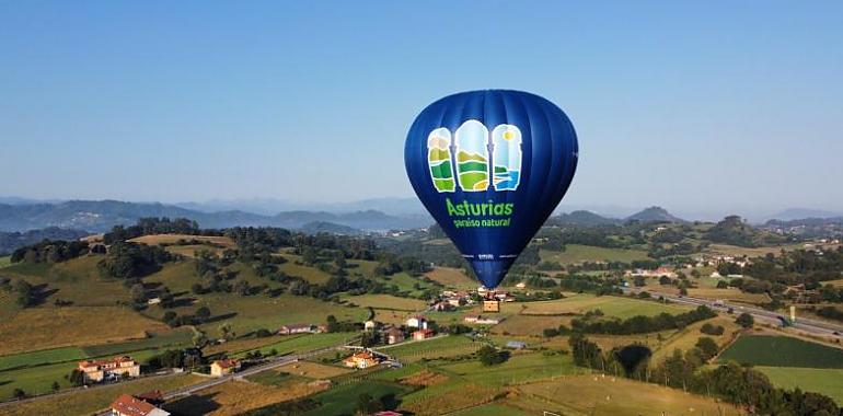 Un globo aerostático difundirá el lema "Asturias, Paraíso Natural"