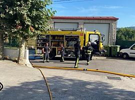 Incendio en una nave de productos cárnicos en Noreña