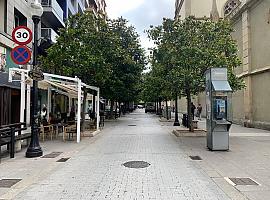 Se inicia el martes la ejecución de la plataforma única en el tramo de la calle Covadonga de Gijón y que costára 93.000 euros