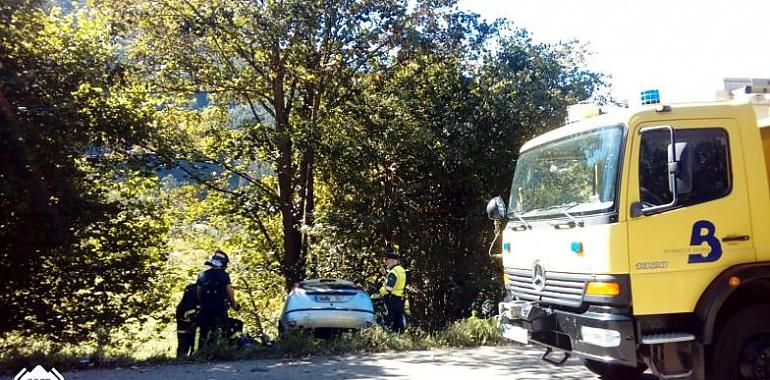 Un herido en accidente de tráfico en Ribadesella