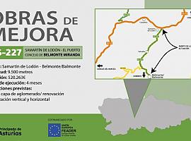 Adjudicadas las obras de mejora de la carretera AS-227 por 520.000 euros