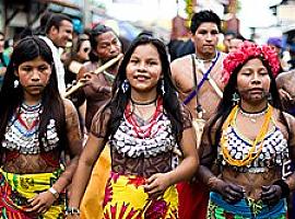 El grupo de mujeres del pueblo indígena de Embera Dóbida galardonado con el premio Gijón Ciudad Defensora de los Derechos Humanos