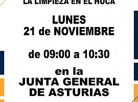 Los limpiadores del HUCA realizarán una concentración a la puertas de la Junta General para criticar la amortización de 19 puestos de trabajo