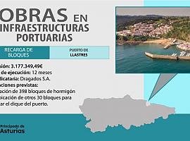 Inversión de más de 3 millones en las obras para reforzar la protección del puerto de Llastres, en Colunga