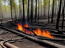 Pendientes de los 9 incendios forestales que tenemos con alguna actividad en Asturias en estos momentos