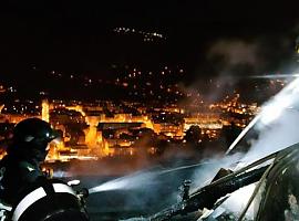 Incendio esta pasada noche en Mieres