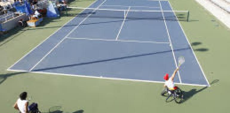 Exhibición de tenis en silla de ruedas en el Mutua Madrid Open para acercar y concienciar