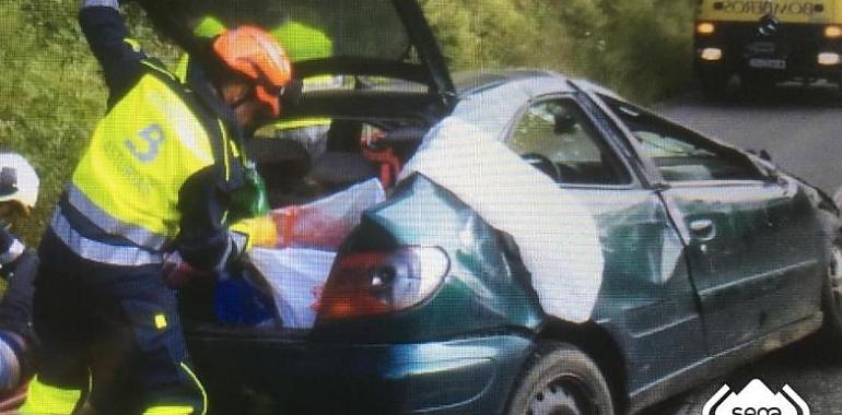 Varón herido grave anoche en accidente en Santo Adriano