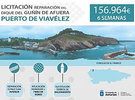 Licitación por más de 150.000 euros las obras de reparación del dique del Guñín de Afuera, en el puerto de Viavélez