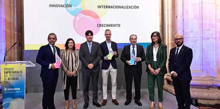 Sekuens hace acto de entrega a TSK, Capsa y Aleastur de los Premios Empresariales del Principado de Asturias 2023