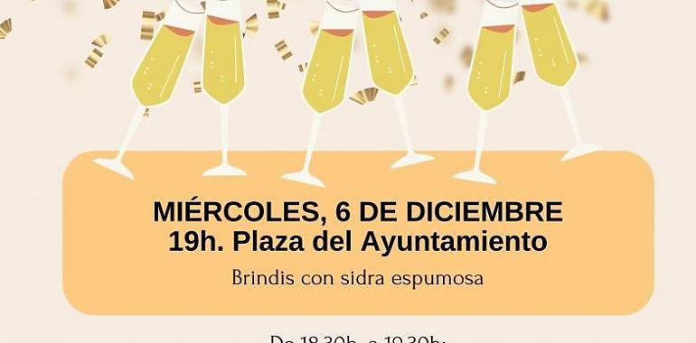 Villaviciosa inicia las festividades navideñas con un brindis de sidra