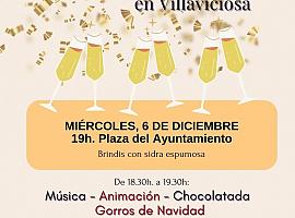 Villaviciosa inicia las festividades navideñas con un brindis de sidra
