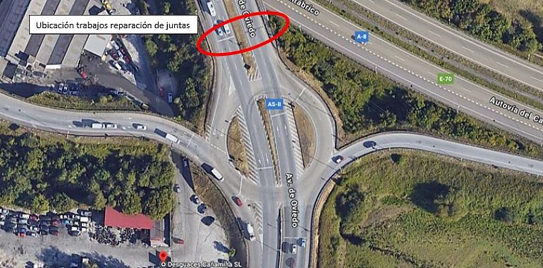 Se cortará un carril por sentido de la ASII a la entrada de Gijón/Xixón