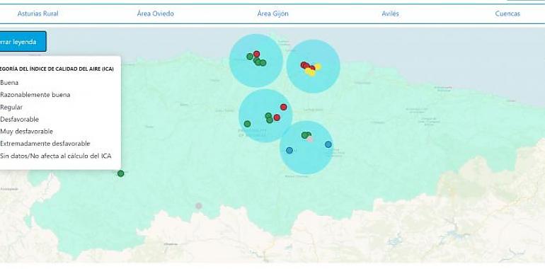 Se mantiene activo el protocolo por episodios de contaminación del aire en las zonas de Gijón y Oviedo
