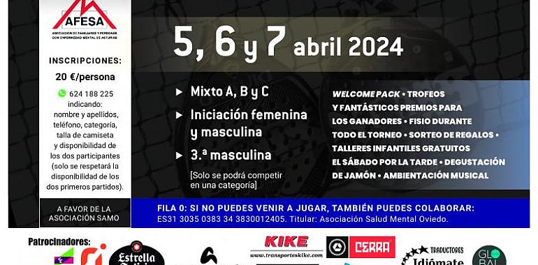 IV Torneo de Pádel Solidario: Deporte y solidaridad por la salud mental