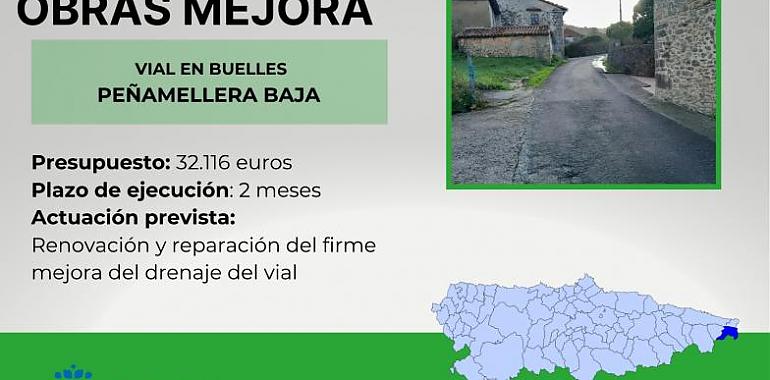 Buelles estrena vial: adiós al firme agrietado y a las inundaciones