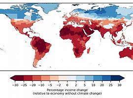 El cambio climático podría reducir la renta media mundial un 19% en 2050, según un estudio