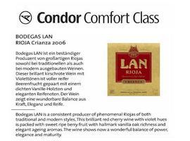 Lan Crianza, el único vino español servido en las líneas alemanas Condor