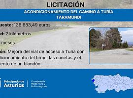 Inversión de 136.000 euros en la mejora del camino de Turía en Taramundi