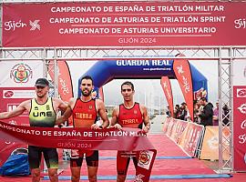 Andrea Trigo y Christian Mesa se alzan con el Campeonato Regional de Triatlón Sprint, mientras Alba Quintana e Ismael Vieitez dominan el Nacional de Triatlón Militar