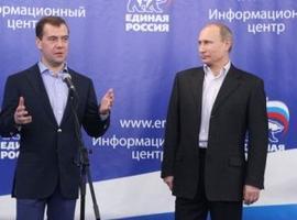 Medvedev y Putin dan por ganadas las elecciones a la Duma