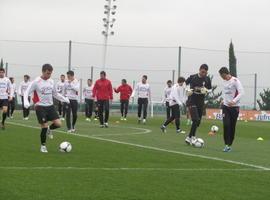 El Sporting se ejercitó esta mañana en Valdebebas