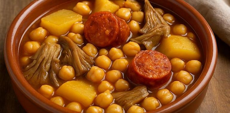 Recetas de una abuela asturiana: Fabada de garbanzos y setes (¡ye de la vecina Puri!, que esa que tolo tunea)