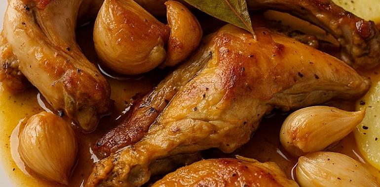 Recetas de una abuela asturiana: Coneyu al ajillu con toque de vinagre de sidra (pa chuparse los deos y dar palmas cols güesos)