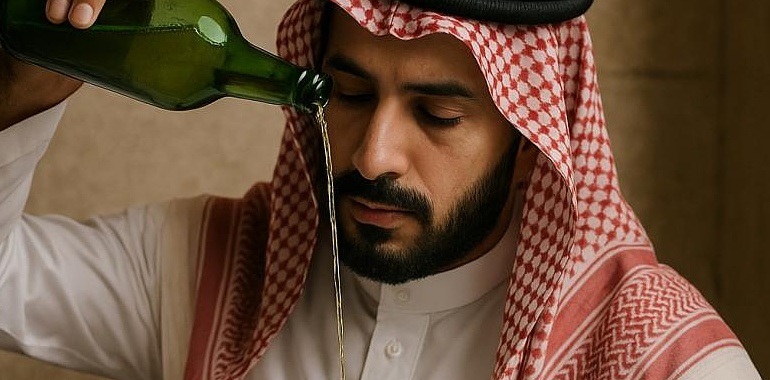 Ni el whisky, ni el champán: fue la sidra la que quebró la abstinencia saudí