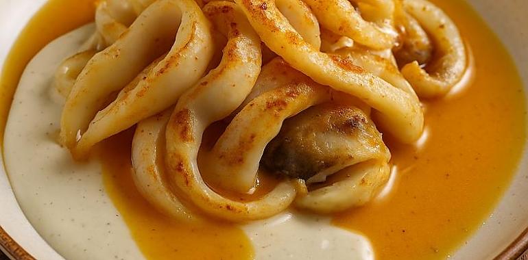 Recetas de una abuela asturiana: Sepia a la sidra con dos salsas (olorín a sidra, a mar y a cocina con amor)