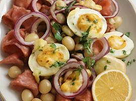 Recetas de una abuela asturiana: Ensalada de Faba Asturiana y jamón (hará que toda tu familia se quede sin habla)