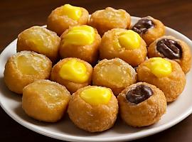 Recdetas de una abuela axsturiana: Buñuelos de viento con pelo dánxel, crema pastelera y chocolate (esta receta que fará que toos en casa queden llocos de repetir)