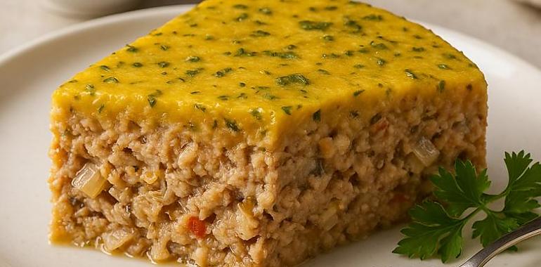 Recetas de una abuela asturiana: Pastel de conservas de pescado (ye como un trampantojo asturianu)