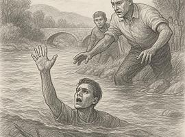 Tragedia en el río Nalón: un joven de 18 años desaparece bajo el agua frente a su padre y sus hermanos pequeños sin que nadie pueda hacer nada