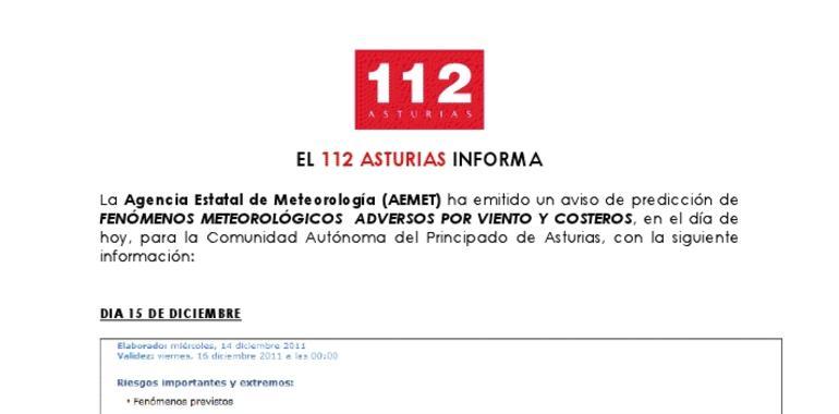 El 112 lleva atendidas hoy cientos de llamadas e incidencias a causa del fuerte viento