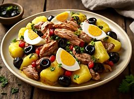 Recetas de una abuela asturiana: Ensalada de patata y ventresca (que presta más que un culín de sidra en el Prau San Xuan)