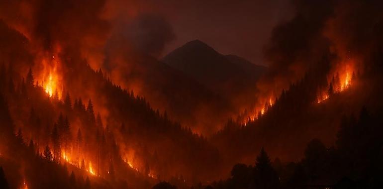 Asturias sigue ardiendo: una noche de fuego y resistencia en Degaña, Somiedo y Genestoso