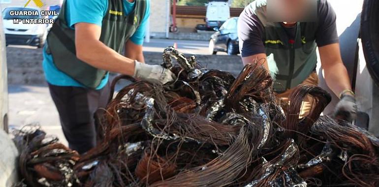 Ola de robos de cobre golpea al norte de España: nueve detenidos en Asturias y más de diez toneladas recuperadas