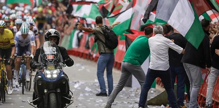 La Vuelta entra en Asturias bajo máxima tensión: protestas propalestinas, 600 guardias civiles y temor a otro boicot como en Bilbao