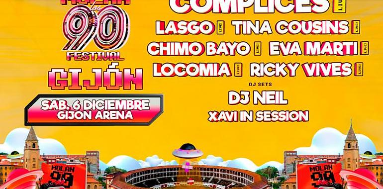 “Molan los 90” aterriza por primera vez en Gijón el 6 de diciembre: una noche de nostalgia, hits y baile sin descanso
