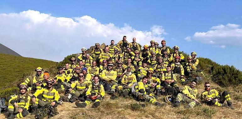 Asturias agradece al Gobierno de España y a las BRIF el mayor despliegue contra incendios de la historia de la región
