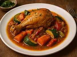Recetas de una abuela asturiana: Pitu caleya guisáu con verdurines (¡que nun engorda como los callos o la fabada!)