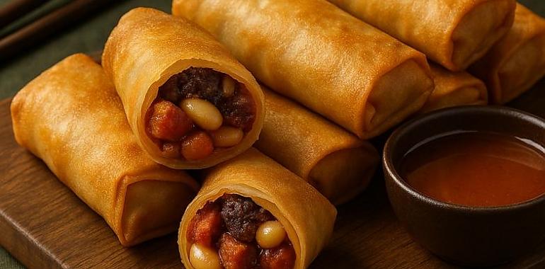 Recetas de una abuela asturiana: Rollín Astur-Chino (antes de que nos coman los chinos, comámoslos nosotros)